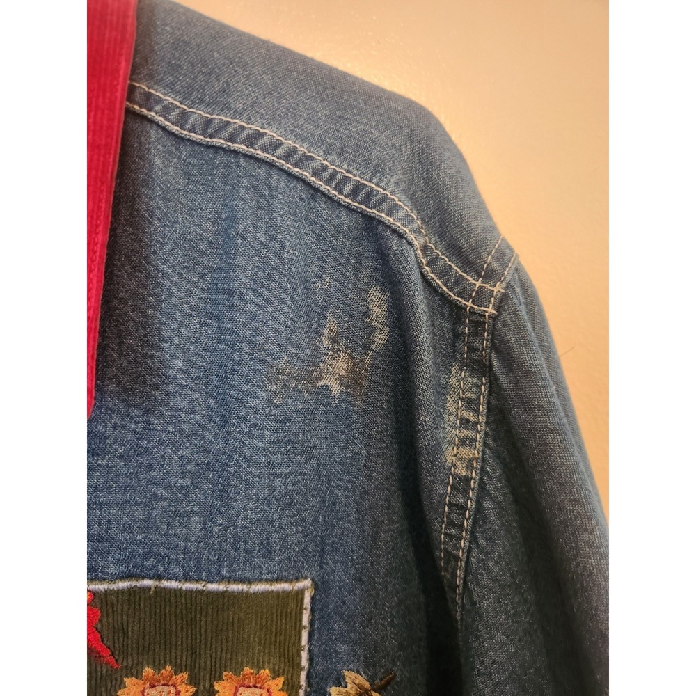 Vintage Bobbie Brooks Womens Button Up Shirt Size 22/24 Fall Embroidered - Picture 4 of 8